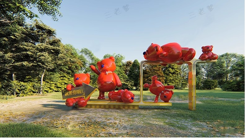 图片[38]-商业街卡通动物雕塑su模型商业广场公园景观小品熊猫麋鹿草图大师-大怪兽分享