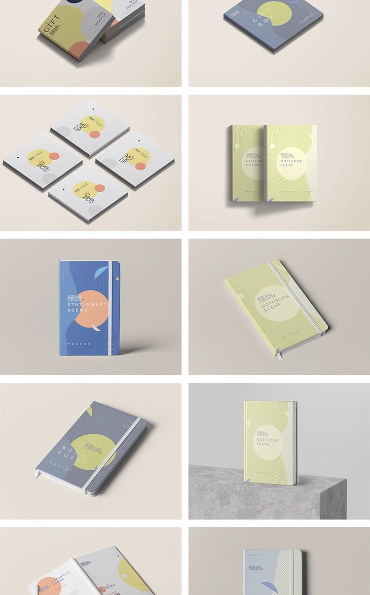 图片[21]-142款书本书籍笔记本画册杂志封面VI展示智能贴图样机PSD设计素材-大怪兽分享