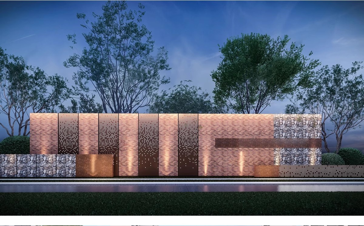 图片[38]-穿孔板冲孔锈板穿洞铝板异形建筑表皮镂空山形渐变纹理景墙su模型-大怪兽分享