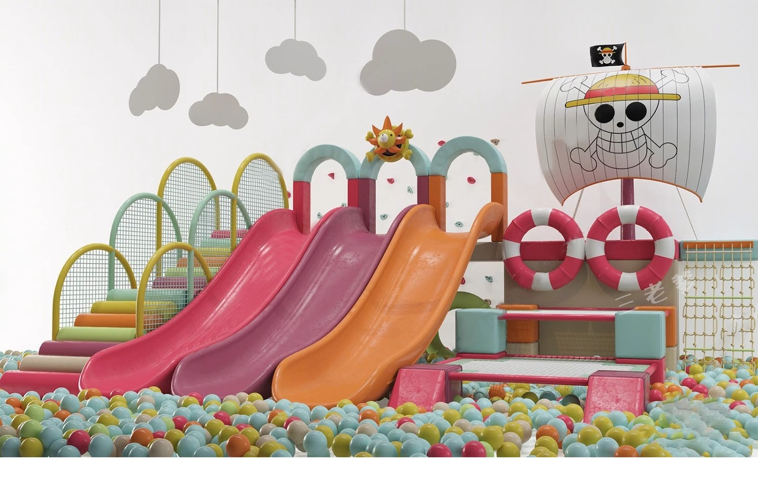 图片[37]-草图大师商场室内儿童乐园游乐场淘气堡设施城堡海洋球设备SU模型-大怪兽分享