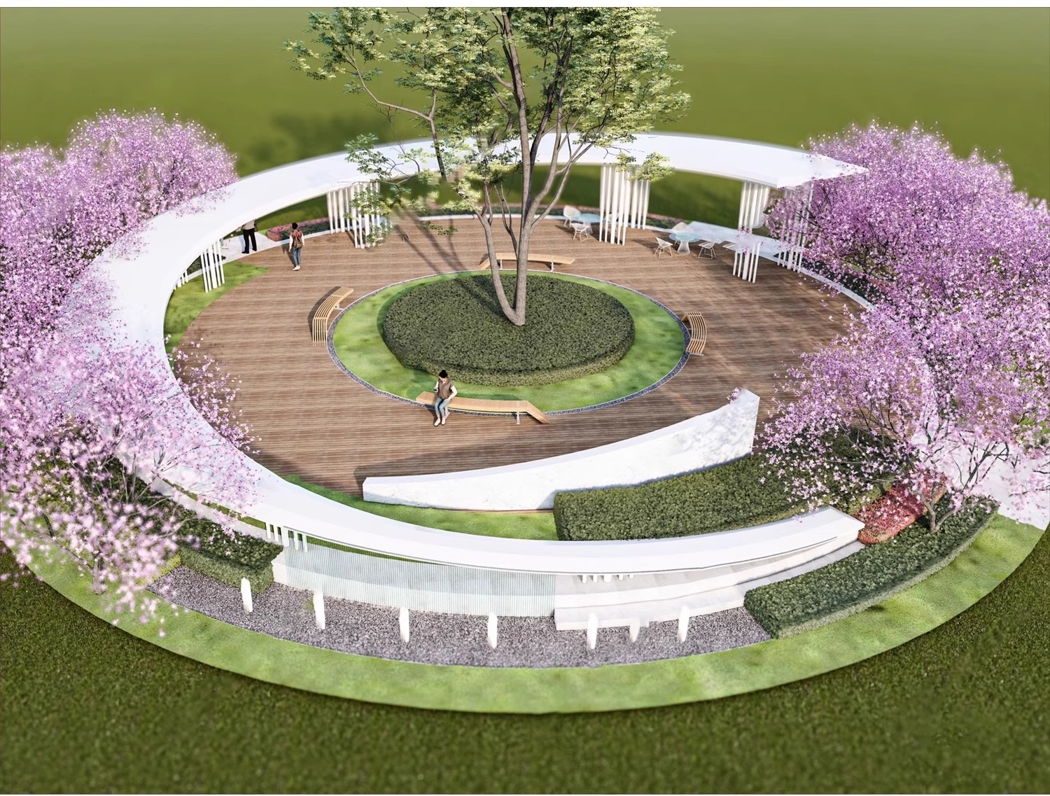 图片[35]-异形弧形廊架SU模型公园亭子广场休闲亭长廊景观构筑廊架SketchUp-大怪兽分享