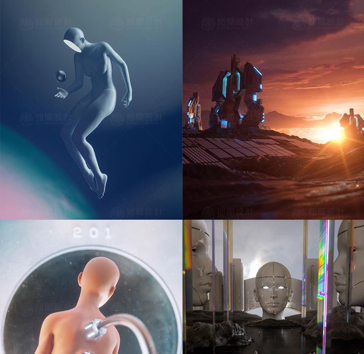 图片[17]-C-01创意C4D渲染模型高级质感科幻场景C4D工程预设源文件设计素材-大怪兽分享
