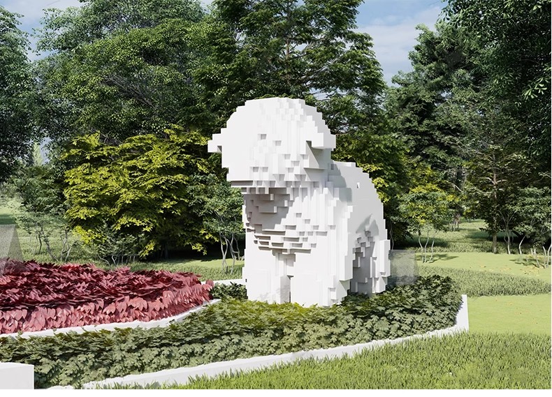 图片[39]-商业街卡通动物雕塑su模型商业广场公园景观小品熊猫麋鹿草图大师-大怪兽分享