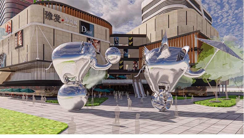 图片[40]-商业街卡通动物雕塑su模型商业广场公园景观小品熊猫麋鹿草图大师-大怪兽分享