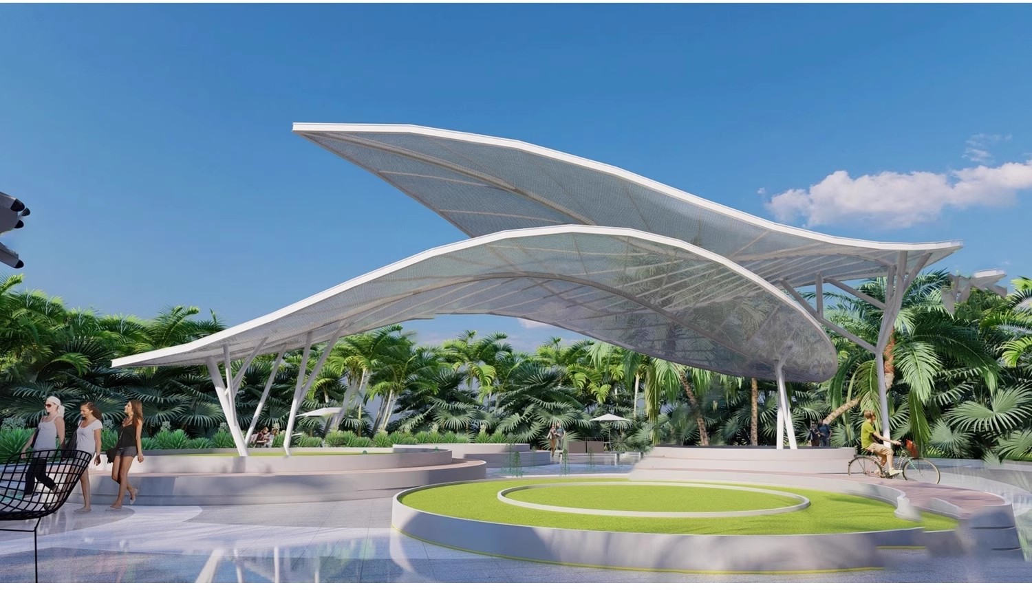 图片[37]-异形弧形廊架SU模型公园亭子广场休闲亭长廊景观构筑廊架SketchUp-大怪兽分享