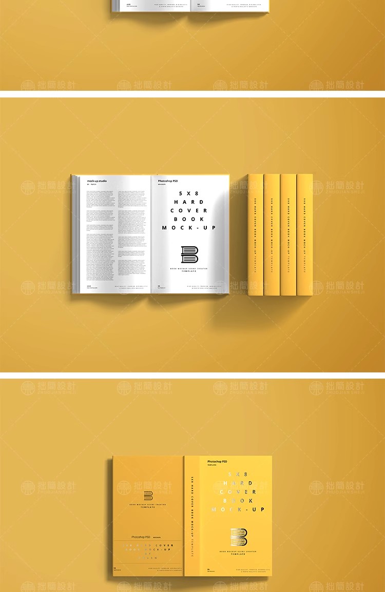图片[23]-55款精装书籍杂志画册封面效果展示智能贴图样机PSD设计素材模板-大怪兽分享