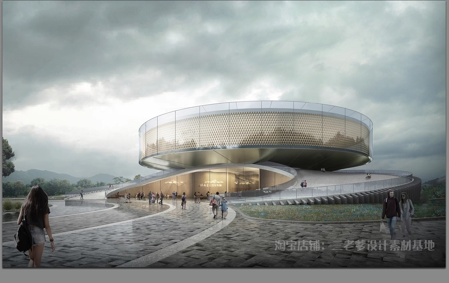 图片[43]-异形圆形建筑SU模型曲线展览馆美术馆艺术文化场馆科技馆草图大师-大怪兽分享