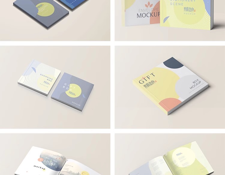 图片[26]-142款书本书籍笔记本画册杂志封面VI展示智能贴图样机PSD设计素材-大怪兽分享