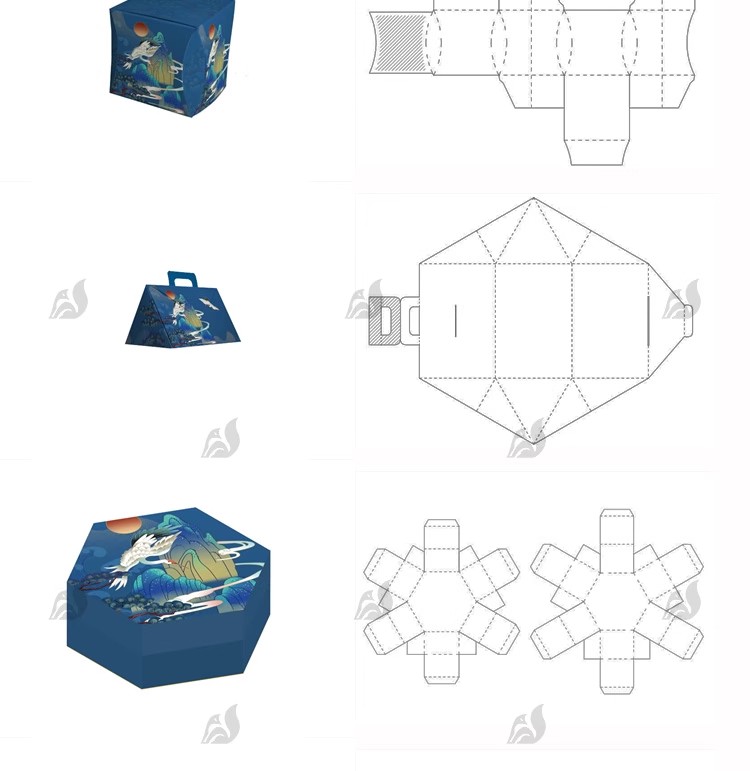 图片[7]-纸盒手提袋礼盒六角盒包装刀模ai展开图设计素材PSD贴图效果样机-大怪兽分享