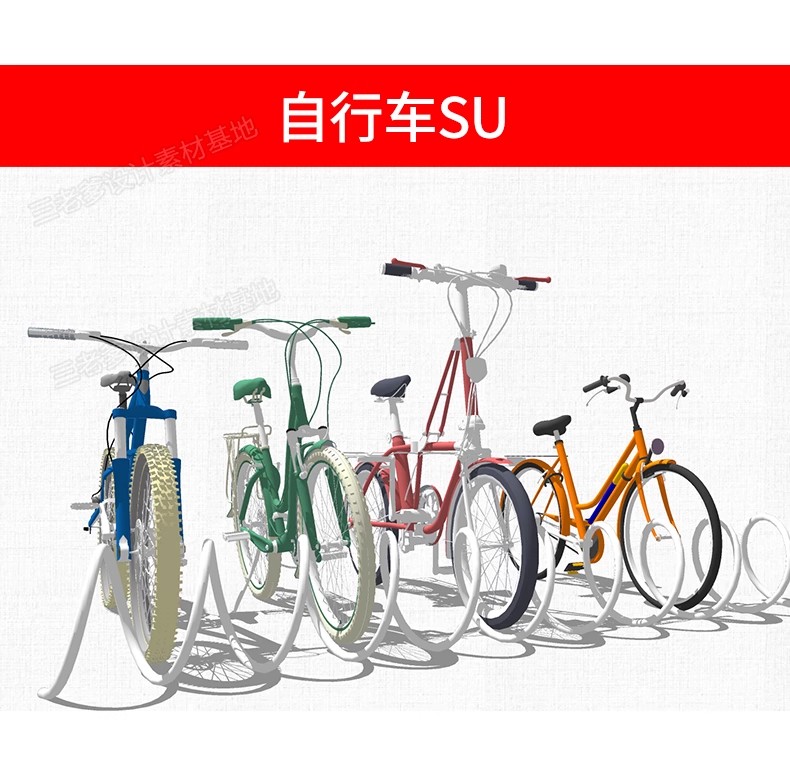 图片[33]-草图大师停车棚单位小区自行车棚电动车充电非机动车遮阳棚SU模型-大怪兽分享