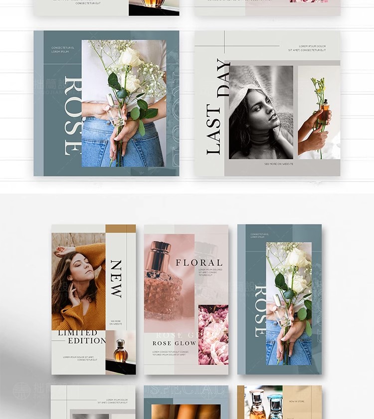 图片[5]-潮流时尚护肤化妆品朋友圈人物图文排版海报PSD版面设计素材模板-大怪兽分享