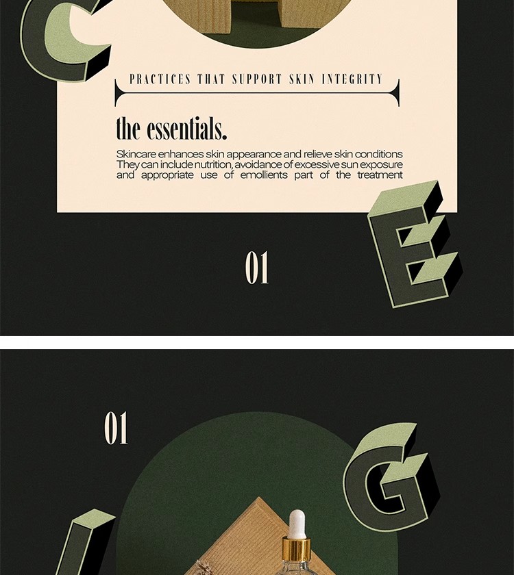 图片[6]-14款潮流3D字母元素护肤化妆品KV主视觉海报排版PSD设计素材模板-大怪兽分享