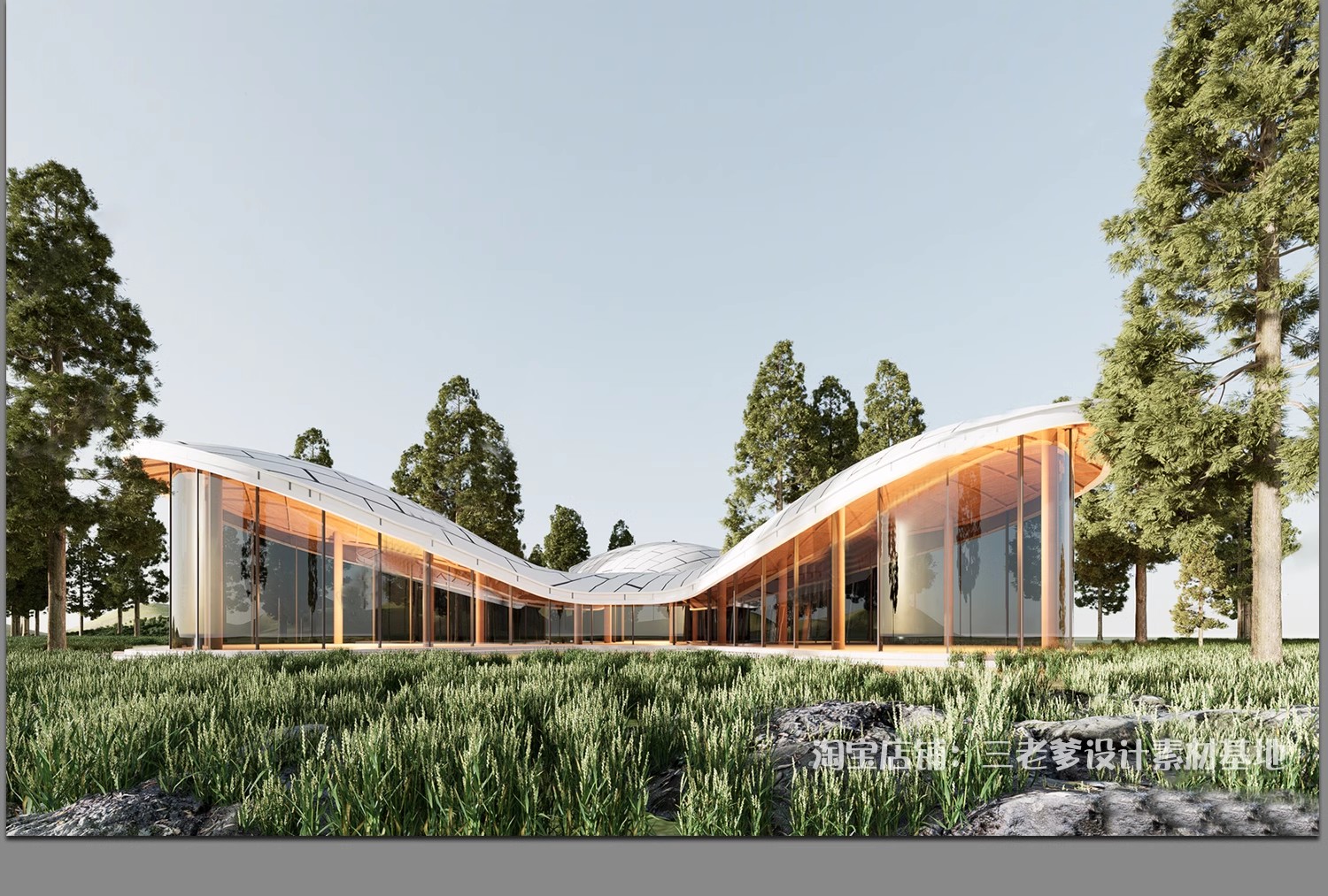 图片[45]-异形圆形建筑SU模型曲线展览馆美术馆艺术文化场馆科技馆草图大师-大怪兽分享