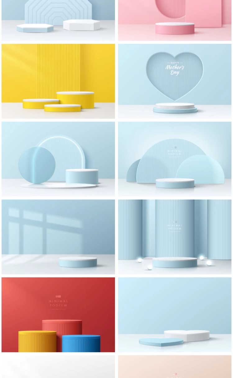 图片[22]-110款3D立体空间场景电商产品展台主图展示背景AI矢量图设计素材-大怪兽分享
