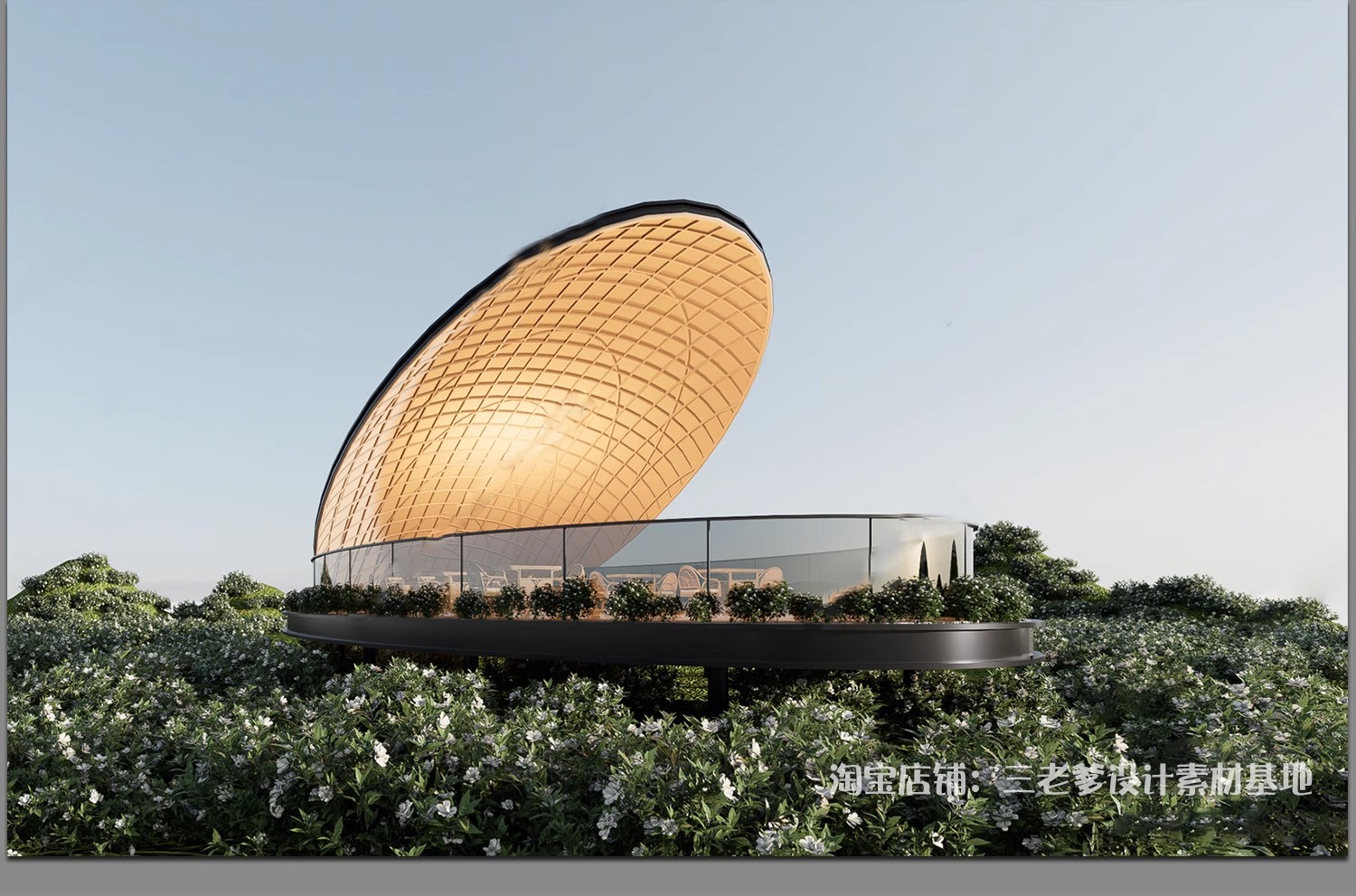 图片[46]-异形圆形建筑SU模型曲线展览馆美术馆艺术文化场馆科技馆草图大师-大怪兽分享