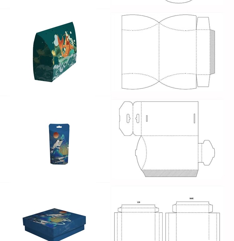 图片[9]-纸盒手提袋礼盒六角盒包装刀模ai展开图设计素材PSD贴图效果样机-大怪兽分享