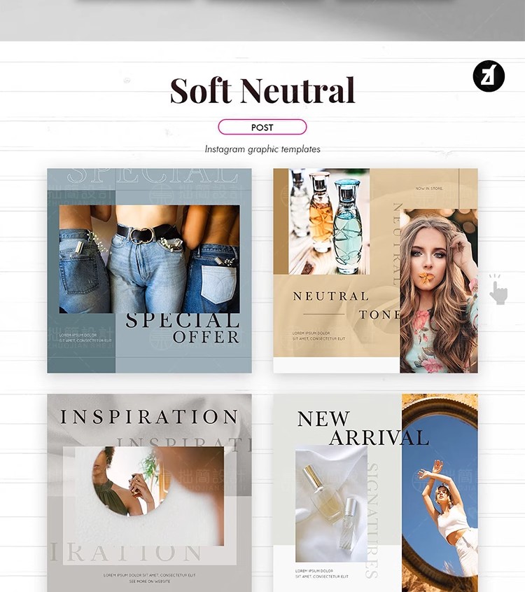 图片[7]-潮流时尚护肤化妆品朋友圈人物图文排版海报PSD版面设计素材模板-大怪兽分享