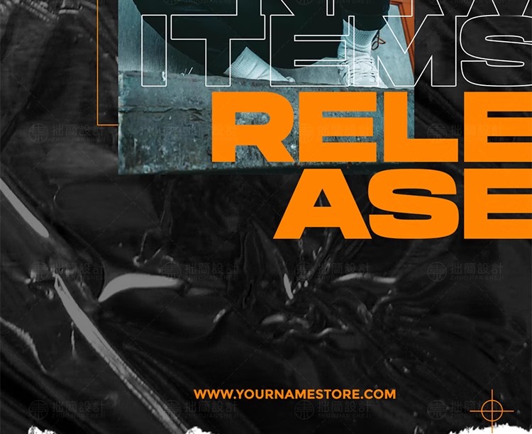 图片[8]-HC-19潮流时尚个性塑料胶纸褶皱纹理背景海报PSD设计素材模板贴图-大怪兽分享