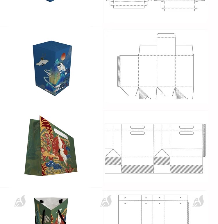 图片[10]-纸盒手提袋礼盒六角盒包装刀模ai展开图设计素材PSD贴图效果样机-大怪兽分享
