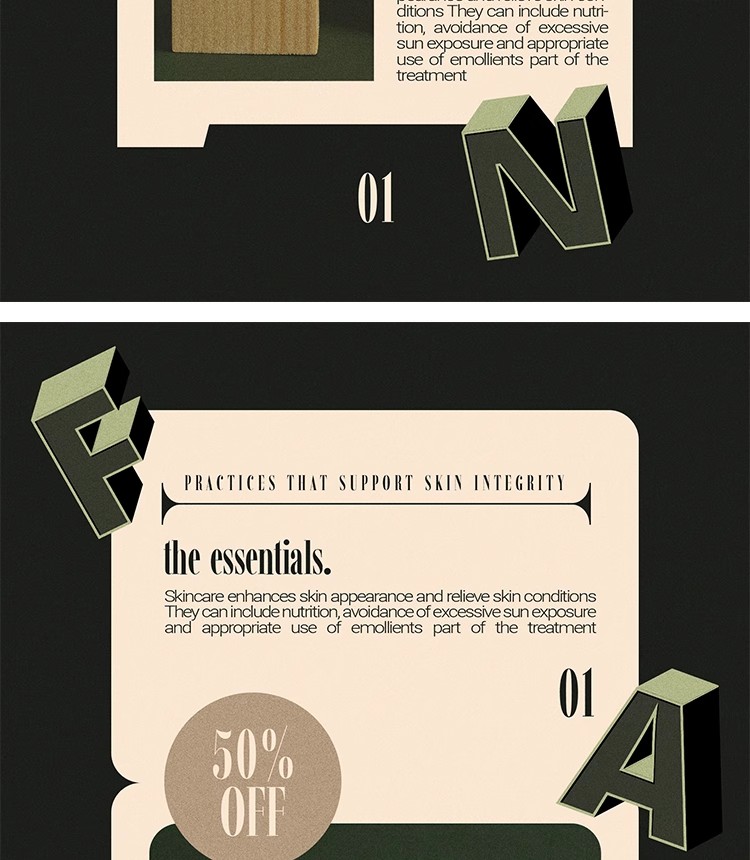 图片[9]-14款潮流3D字母元素护肤化妆品KV主视觉海报排版PSD设计素材模板-大怪兽分享