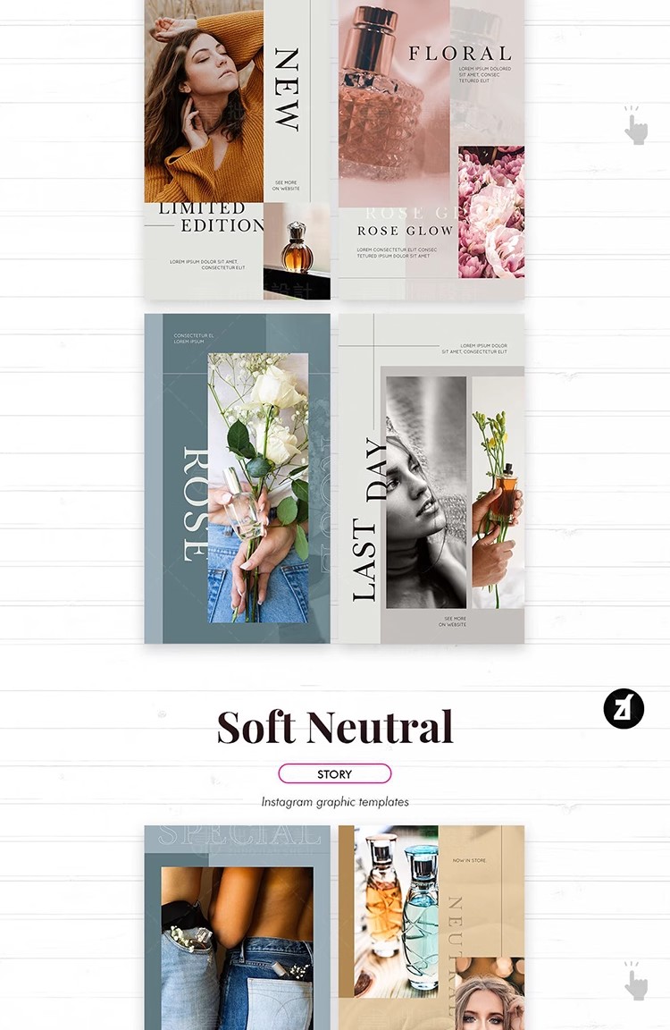 图片[10]-潮流时尚护肤化妆品朋友圈人物图文排版海报PSD版面设计素材模板-大怪兽分享