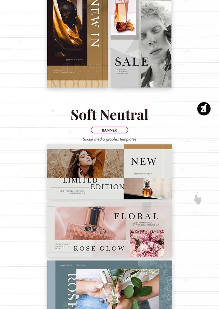 图片[12]-潮流时尚护肤化妆品朋友圈人物图文排版海报PSD版面设计素材模板-大怪兽分享