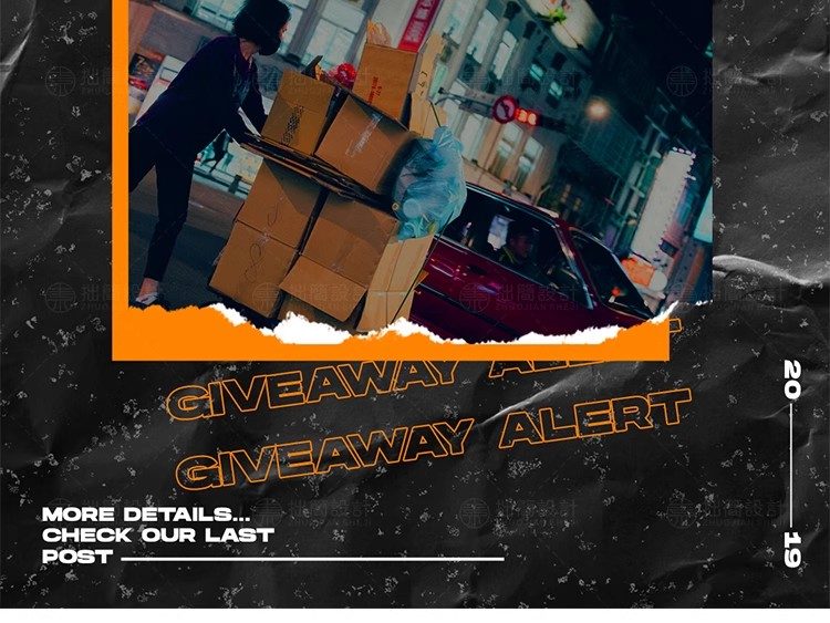 图片[13]-HC-19潮流时尚个性塑料胶纸褶皱纹理背景海报PSD设计素材模板贴图-大怪兽分享