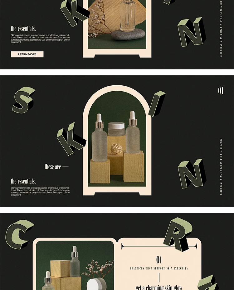 图片[13]-14款潮流3D字母元素护肤化妆品KV主视觉海报排版PSD设计素材模板-大怪兽分享