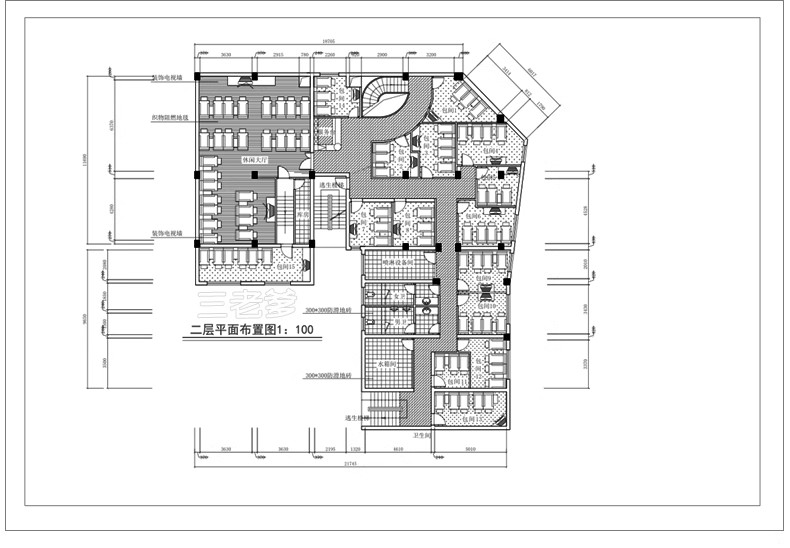 图片[32]-洗浴中心桑拿足浴CAD施工图 平面布置会所SPA按摩店布局方案图库-大怪兽分享