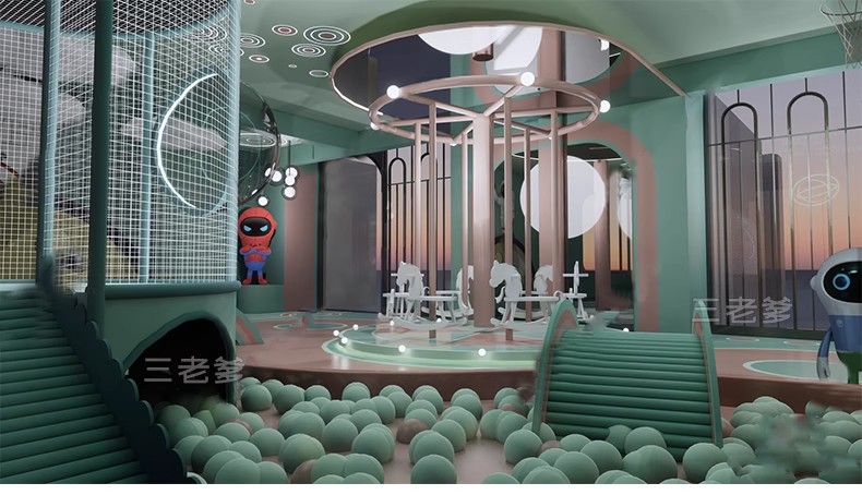 图片[44]-草图大师商场室内儿童乐园游乐场淘气堡设施城堡海洋球设备SU模型-大怪兽分享