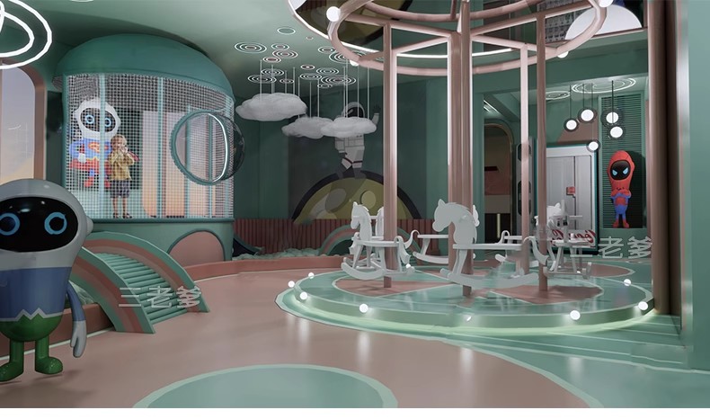 图片[45]-草图大师商场室内儿童乐园游乐场淘气堡设施城堡海洋球设备SU模型-大怪兽分享