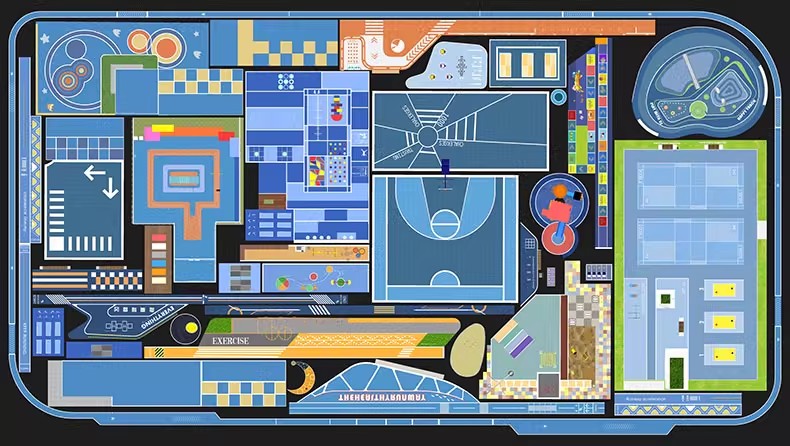 图片[42]-人行道步行道塑胶跑道su模型健身绿道骑行景观道路公园游草图大师-大怪兽分享