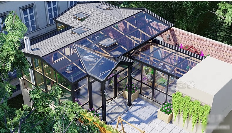 图片[40]-玻璃阳光房SU模型 现代家装别墅庭院封阳台露台屋顶设计草图大师-大怪兽分享