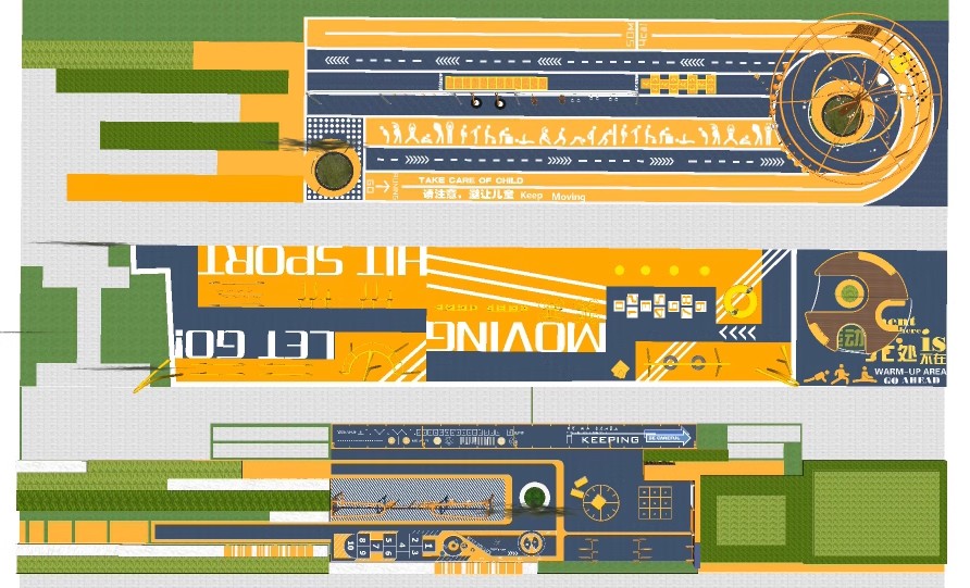 图片[51]-人行道步行道塑胶跑道su模型健身绿道骑行景观道路公园游草图大师-大怪兽分享