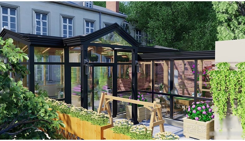 图片[41]-玻璃阳光房SU模型 现代家装别墅庭院封阳台露台屋顶设计草图大师-大怪兽分享