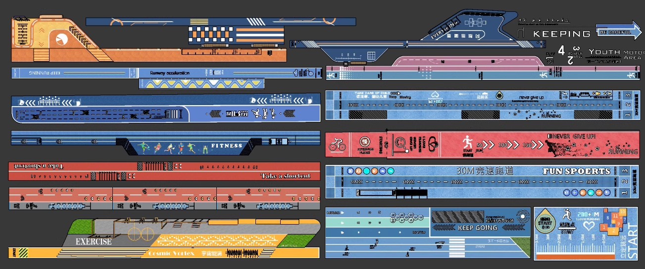 图片[52]-人行道步行道塑胶跑道su模型健身绿道骑行景观道路公园游草图大师-大怪兽分享