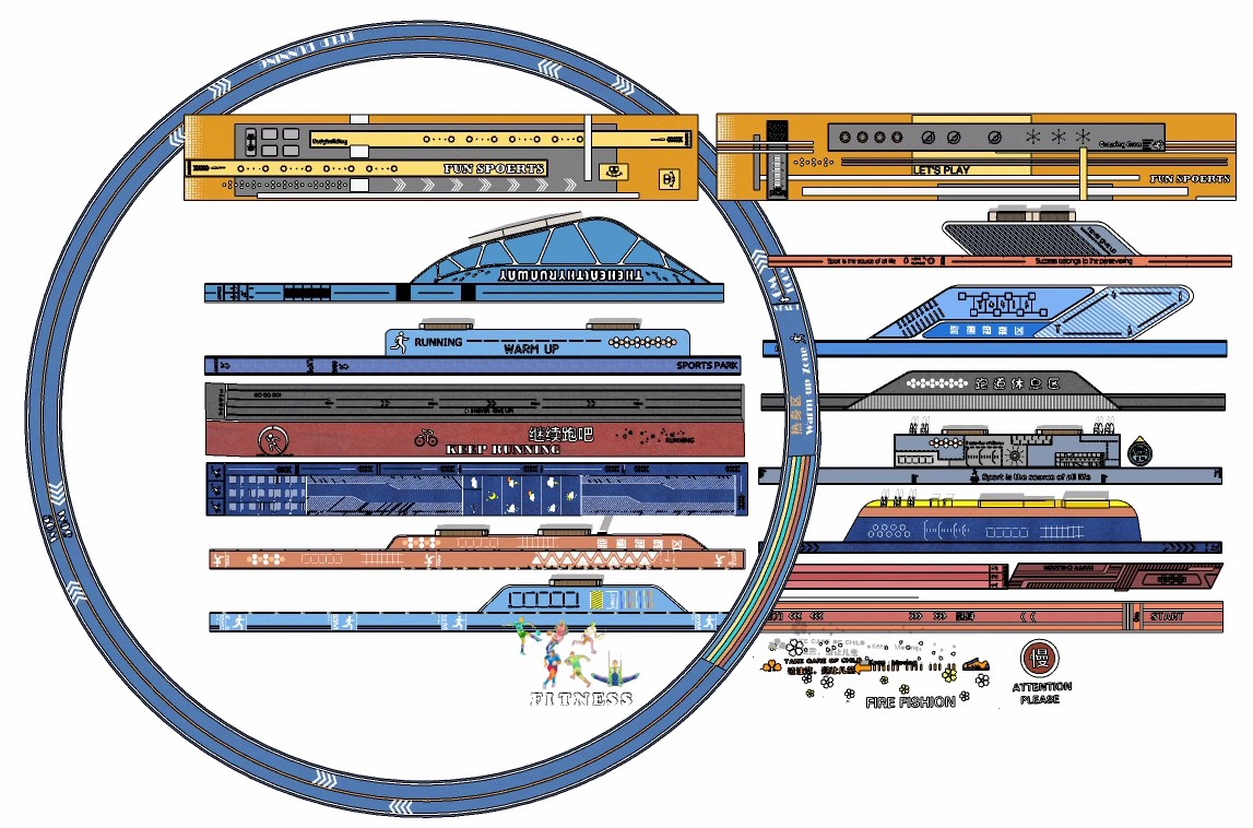 图片[54]-人行道步行道塑胶跑道su模型健身绿道骑行景观道路公园游草图大师-大怪兽分享