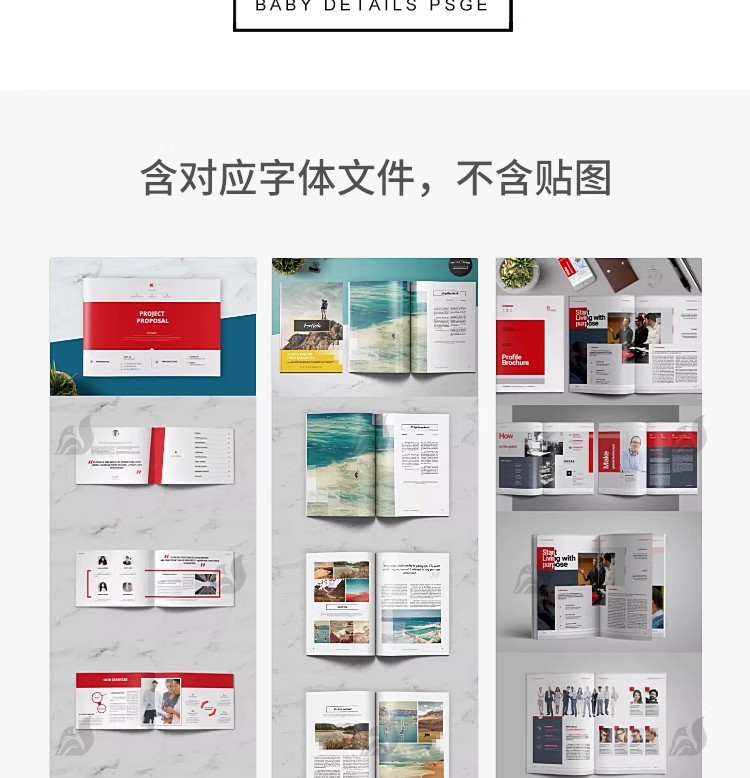 产品画册Indesign模板摄影画册排版j简约设计ID素材产品宣传-大怪兽分享