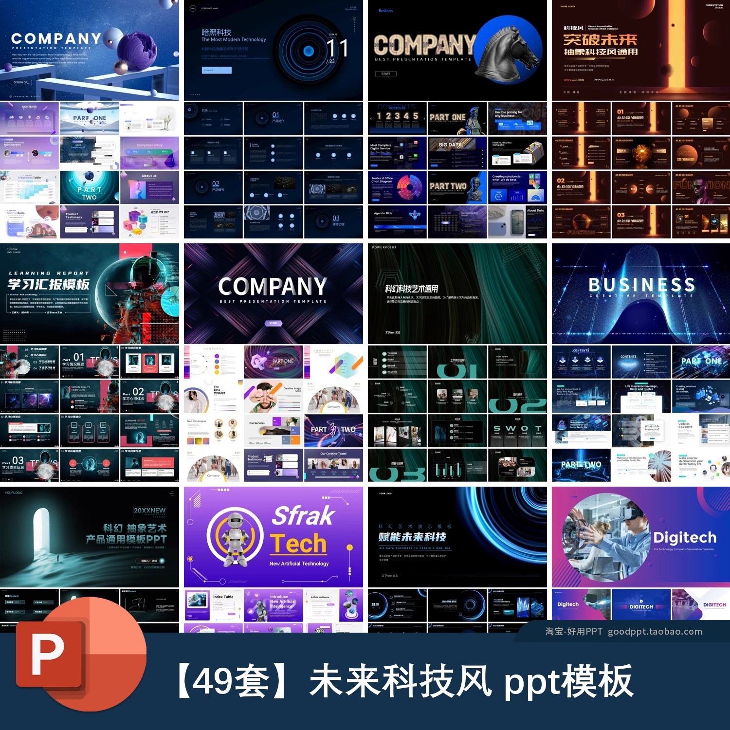 未来科技感科幻太空星球ppt年终工作汇报总结述职报告PPT模板-大怪兽分享