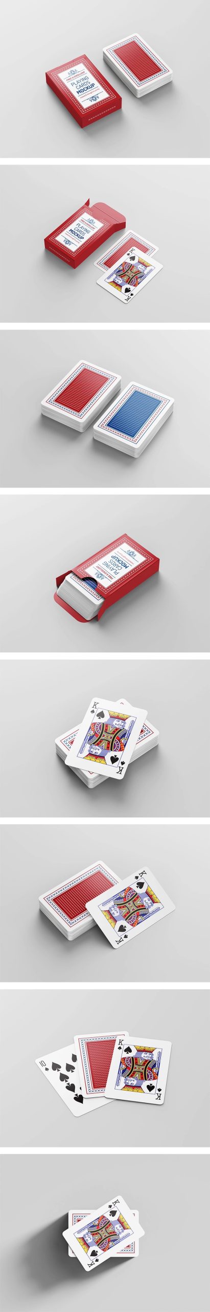 图片[3]-扑克牌包装纸盒样机魔术牌卡片包装盒子贴图样机PSD设计素材模板-大怪兽分享