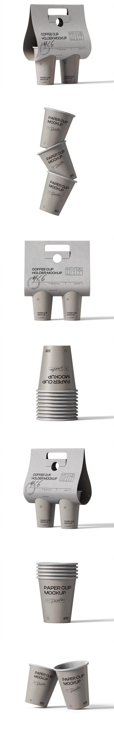 图片[3]-咖啡饮料奶茶外卖纸杯一次性纸杯效果展示贴图样机PSD设计素材PS-大怪兽分享