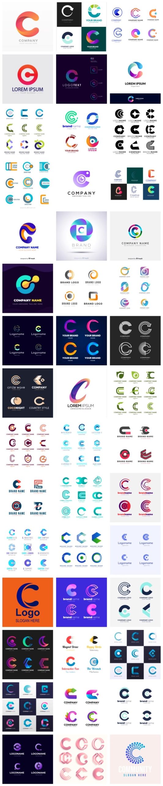 图片[3]-C字母C标志商标LOGO标识徽标图标图案Ai矢量图设计素材模板-大怪兽分享