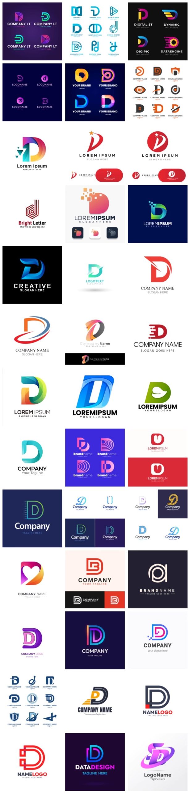 图片[3]-D字母D标志LOGO标识商标徽标图标图案ai矢量图设计素材EPS-大怪兽分享