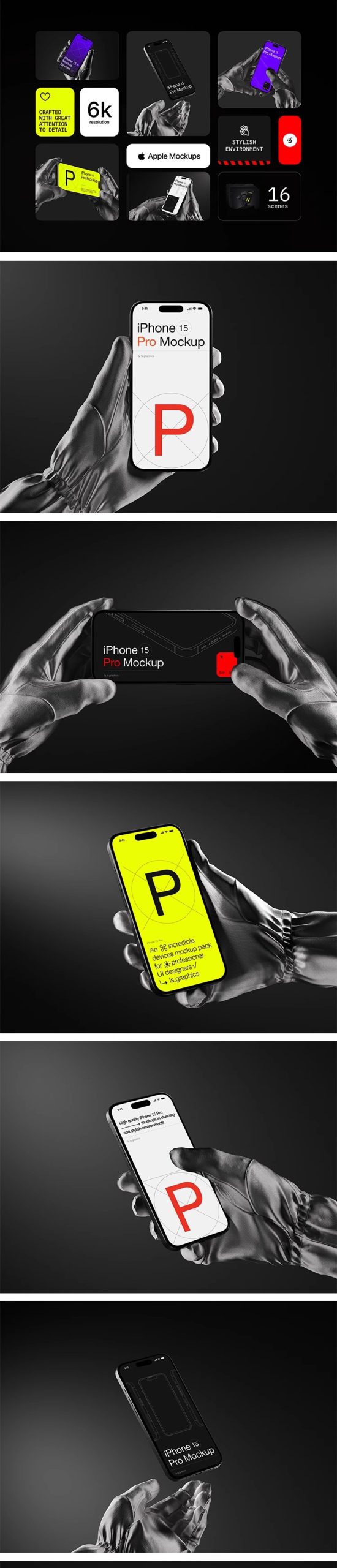 图片[3]-手持iPhone 15 Pro手机APP界面Ui设计作品效果展示贴图样机PS素材-大怪兽分享