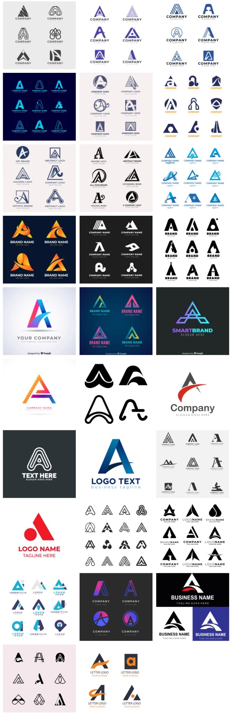 图片[4]-英文字母A标志LOGO标识商标徽标图标图案ai矢量图设计素材模板eps-大怪兽分享