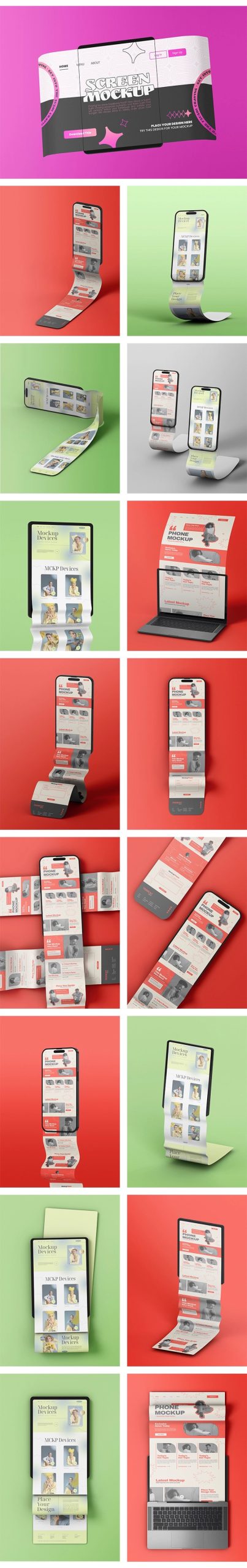 图片[4]-公众号滚动长图UI设计APP界面效果展示贴图样机PSD设计素材模板-大怪兽分享