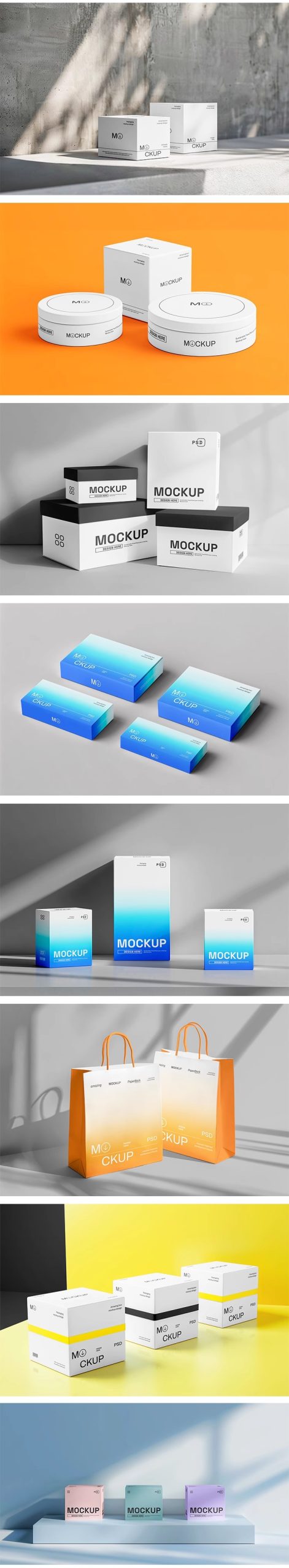 图片[4]-产品包装纸盒礼品盒子手提袋效果图展示贴图样机PSD设计素材模板-大怪兽分享