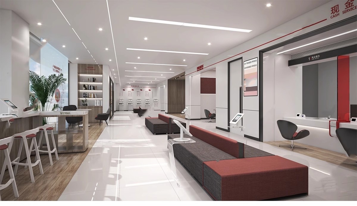 图片[4]-银行SU模型 现代服务营业大厅大堂银行柜台ATM自助取款机草图大师-大怪兽分享