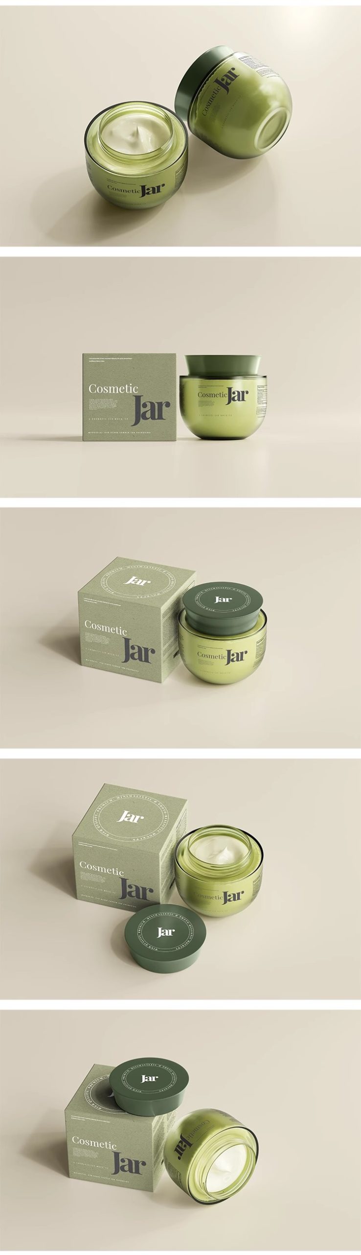 图片[5]-化妆品护肤品面霜样机玻璃罐子包装瓶子贴图样机PSD设计素材模板-大怪兽分享