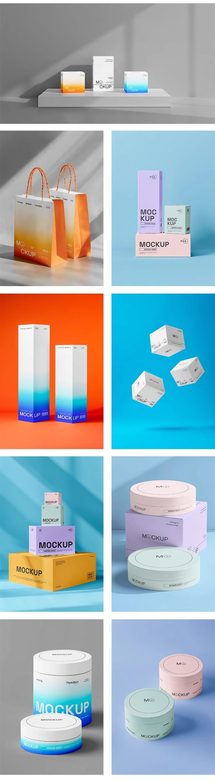 图片[5]-产品包装纸盒礼品盒子手提袋效果图展示贴图样机PSD设计素材模板-大怪兽分享